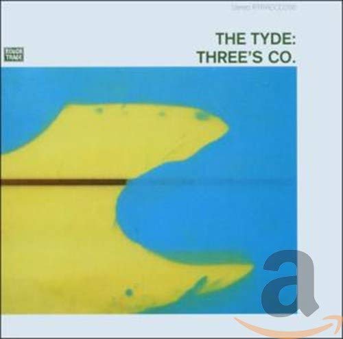 CD cover for "The Tyde - Three's Co." with abstract yellow and blue design.