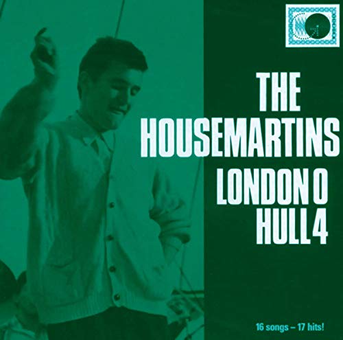 Album cover for The Housemartins London 0 Hull 4 featuring a man in green.