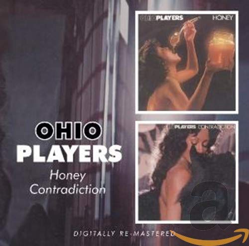 Ohio Players "Honeycontradiction" CD cover with woman and honey imagery.