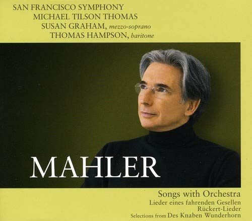 CD cover featuring portrait of Michael Tilson Thomas and text “Mahler”.