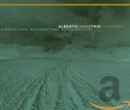 CD cover for Conde Alberto Trio’s “Andaina” with a blurred landscape.