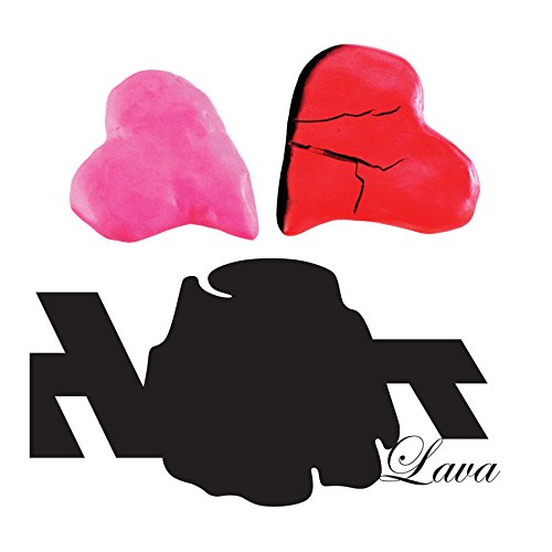 CD cover with stylized hearts and bold black text reading "Hot Lava".