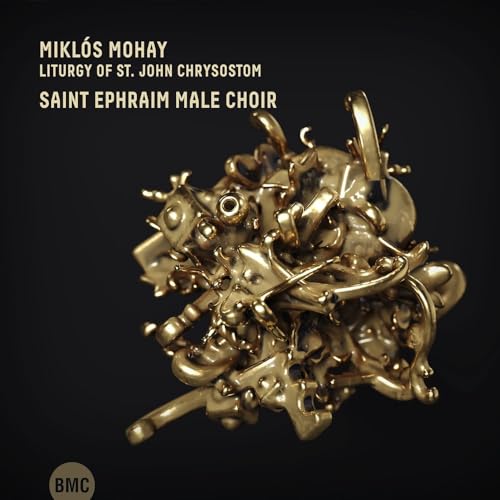 CD cover with abstract gold sculpture against a dark background.