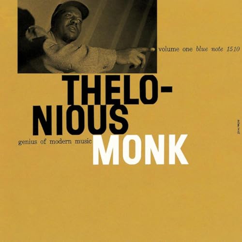 Album cover for Thelonious Monkās āGenius of Modern Musicā, featuring a portrait.