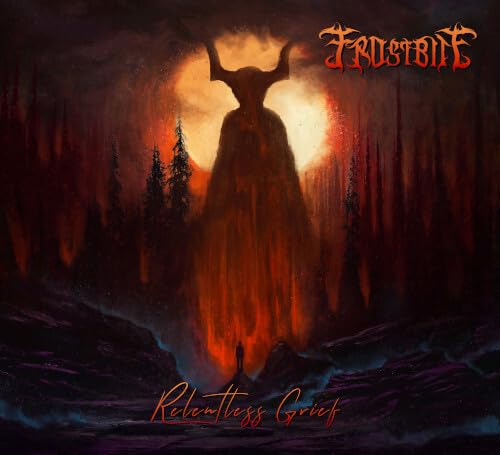 CD cover art: dark, fiery landscape with a horned figure and trees.