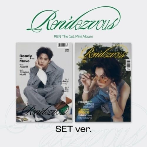 Ren's "Rendezvous" CD album covers featuring a young man in two poses.