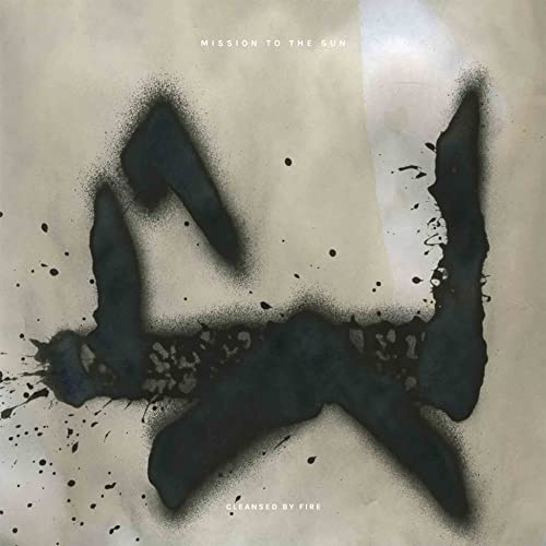 Vinyl cover with abstract black ink splatter art on a textured beige background.
