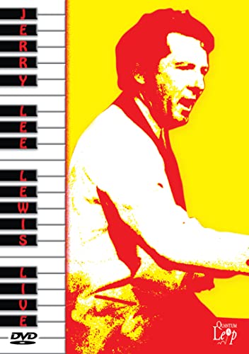 Jerry Lee Lewis “Live” DVD cover, red and yellow, piano keys.