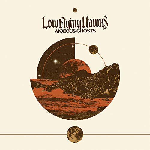 CD cover: desert landscape with moons and starry sky, brown tones.