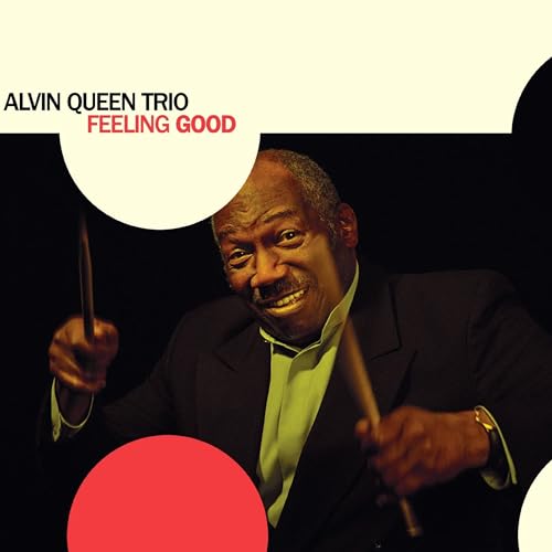 Album cover featuring Alvin Queen Trio, a smiling drummer in a suit.