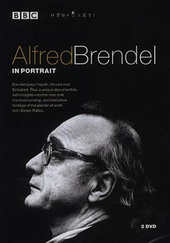 DVD cover featuring a black and white portrait of pianist Alfred Brendel.