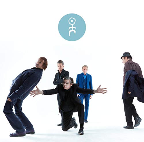 Einsturzende Neubauten album cover featuring five men in dynamic poses.