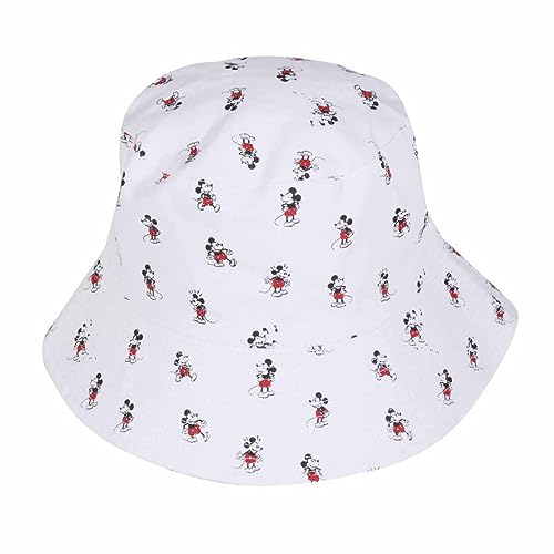 Disney Mickey And Friends - Small Disney Mickey (Unisex White Bucket Hat) One Size