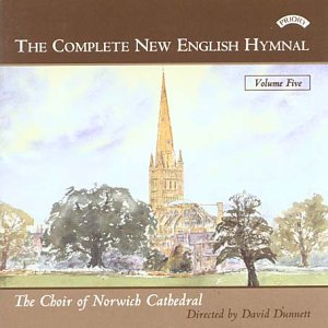 CD cover: church spire painting, text "The Complete New English Hymnal Vol. 5".