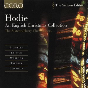 CD cover for "Hodie: An English Christmas Collection" with stained glass.