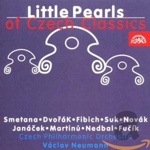 CD cover: "Little Pearls of Czech Classics" with abstract white design.