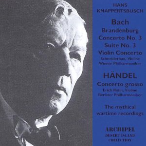 CD cover featuring a portrait of Hans Knippersbusch and composers Bach & Handel.