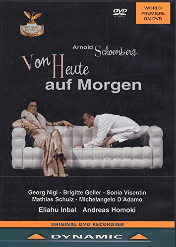 DVD cover for "Von Heute Auf Morgen" opera performance at Teatro La Fenice.
