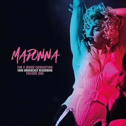 Madonna in a white corset, album cover for "The F-bomb Commotion Vol.1".