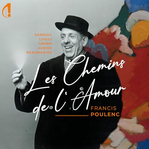 CD cover: man in hat smiling, abstract red and blue paint.