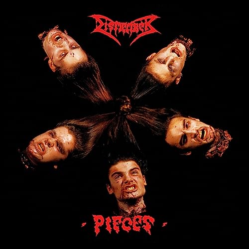 CD cover for Dismember’s “Pieces” featuring graphic imagery of severed heads.