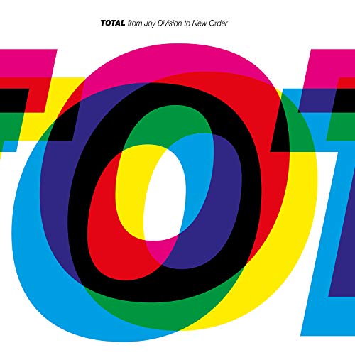 Album cover for "TOTAL" by New Order/Joy Division, colorful overlapping circles.