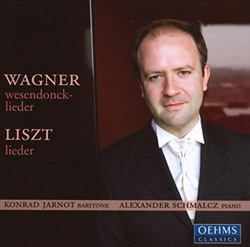 CD cover featuring a portrait of a man in a suit, text “Wagner” and “Liszt”.
