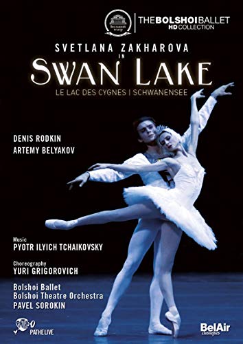 Swan Lake DVD cover featuring two ballet dancers in performance.