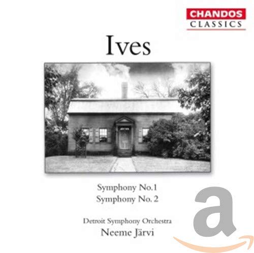 CD cover for Ives’ Symphonies Nos. 1 and 2, featuring a house.