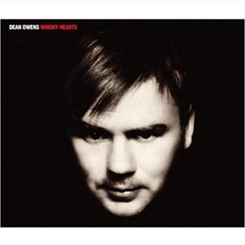 Black and white portrait of Dean Owens, album cover for "Whiskey Hearts".