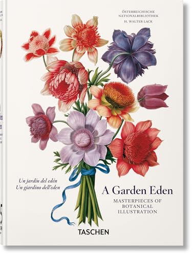 Book cover featuring detailed vintage botanical illustrations of colorful flowers.