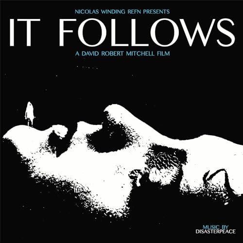 “It Follows” soundtrack vinyl record cover with a silhouetted figure.