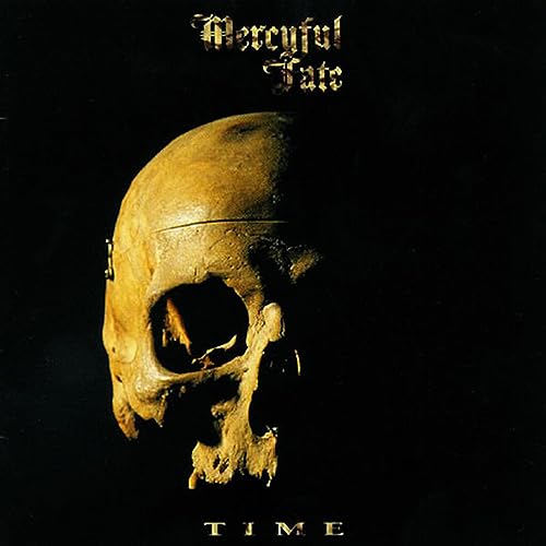 Mercyful Fate "Time" vinyl album cover featuring a skull against black.