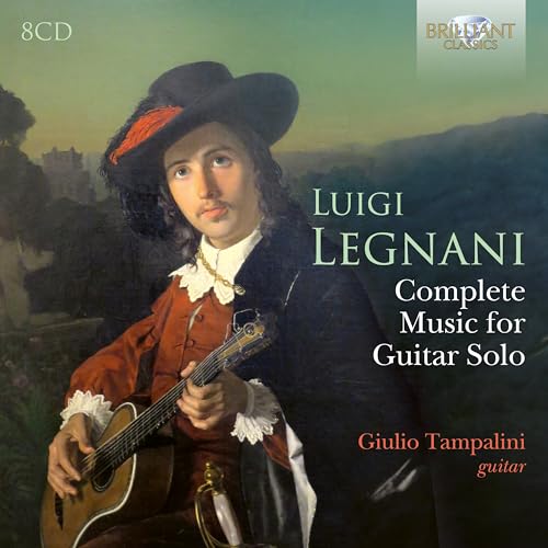 CD cover: portrait of Luigi Legnani with guitar, text “Complete Music for Guitar.”