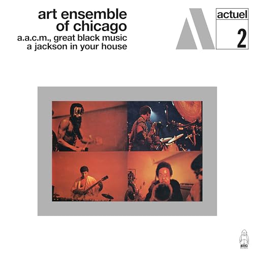 CD cover for Art Ensemble of Chicago’s “A Jackson In Your House” featuring musicians.