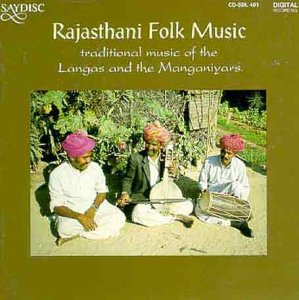 CD cover: Rajasthani folk musicians playing traditional instruments outdoors.