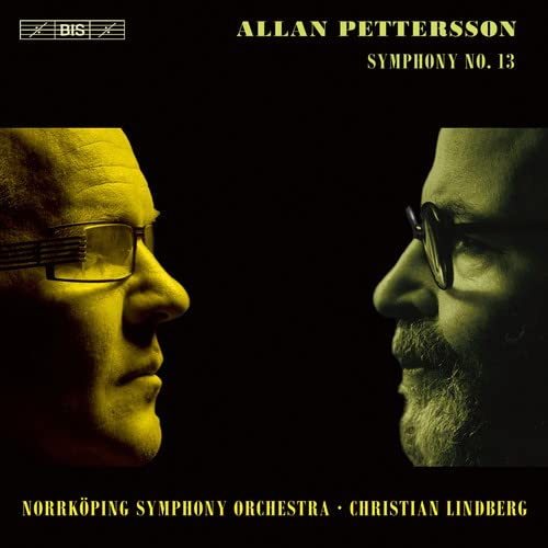 CD cover: two men’s faces in profile, yellow and black tones.