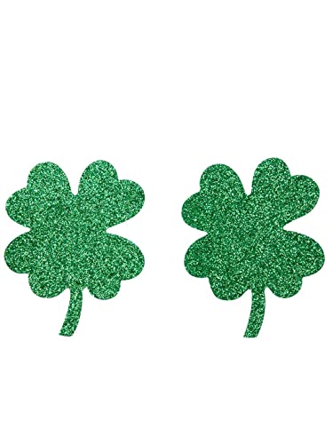 Smiffys 53182 Fever Shamrock Glitter Pasties, Women, Green, One Size