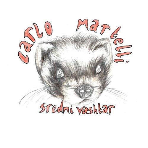 CD cover with a drawing of a ferret’s face and red text.