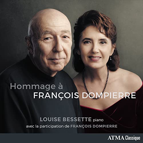 CD cover featuring portraits of two smiling people, Louise Bessette and François Dompierre.