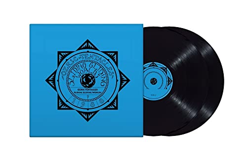 Ozric Tentacles vinyl record in blue cover with geometric design.