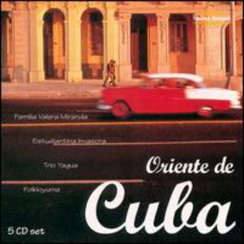 CD cover with a red classic car and building in Cuba.