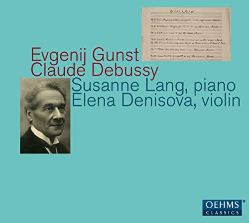 CD cover featuring portraits of Evgenij Gunst and Susanne Lang, with sheet music.