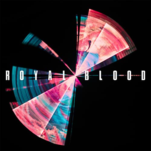 Royal Blood “Typhoons” CD cover: abstract, colorful radial burst on black.