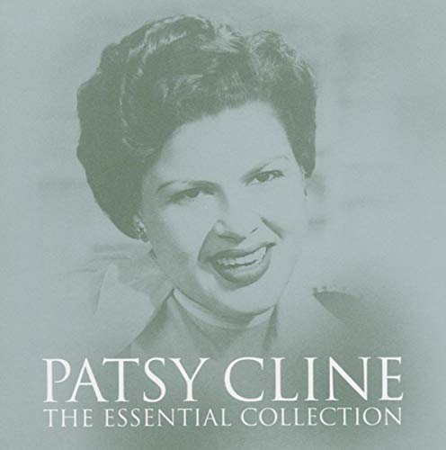 Patsy Cline album cover: a smiling portrait in grayscale.
