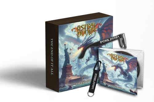Limited edition Astral Doors CD with dragon artwork, keychain, and slipcase.