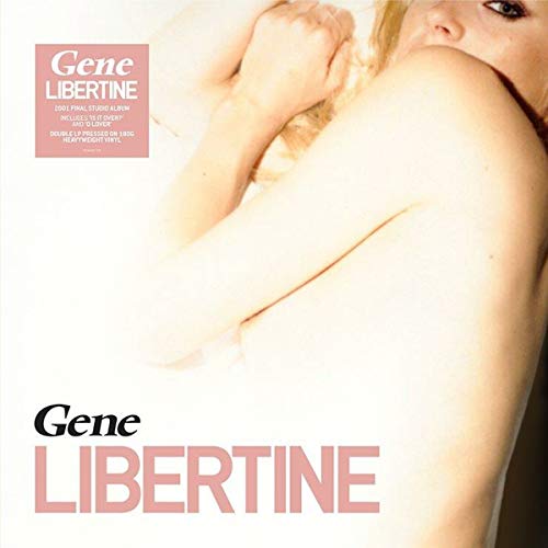 Album cover showing a person's shoulder and face with text Gene Libertine.