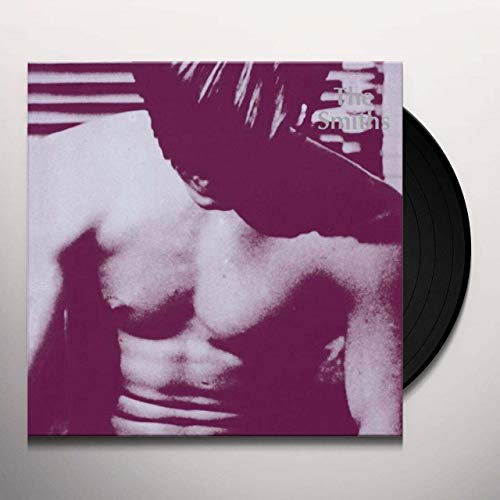 The Smiths album cover with a black vinyl record beside it.