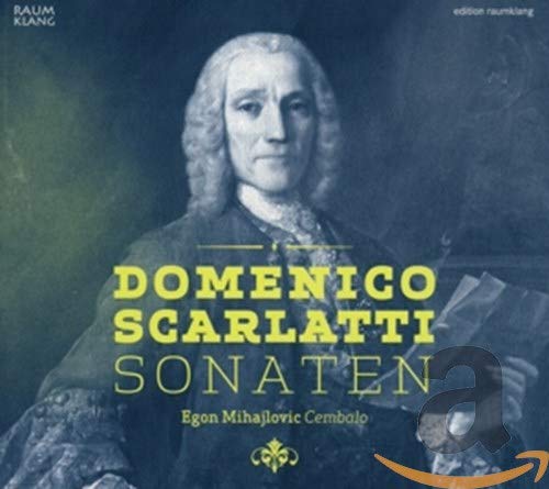 CD cover featuring a portrait of composer Domenico Scarlatti.