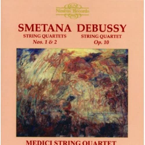 CD cover for Smetana & Debussy string quartets by Medici Quartet.